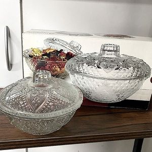 Rosaline Set of 2  Covered Candy Dish